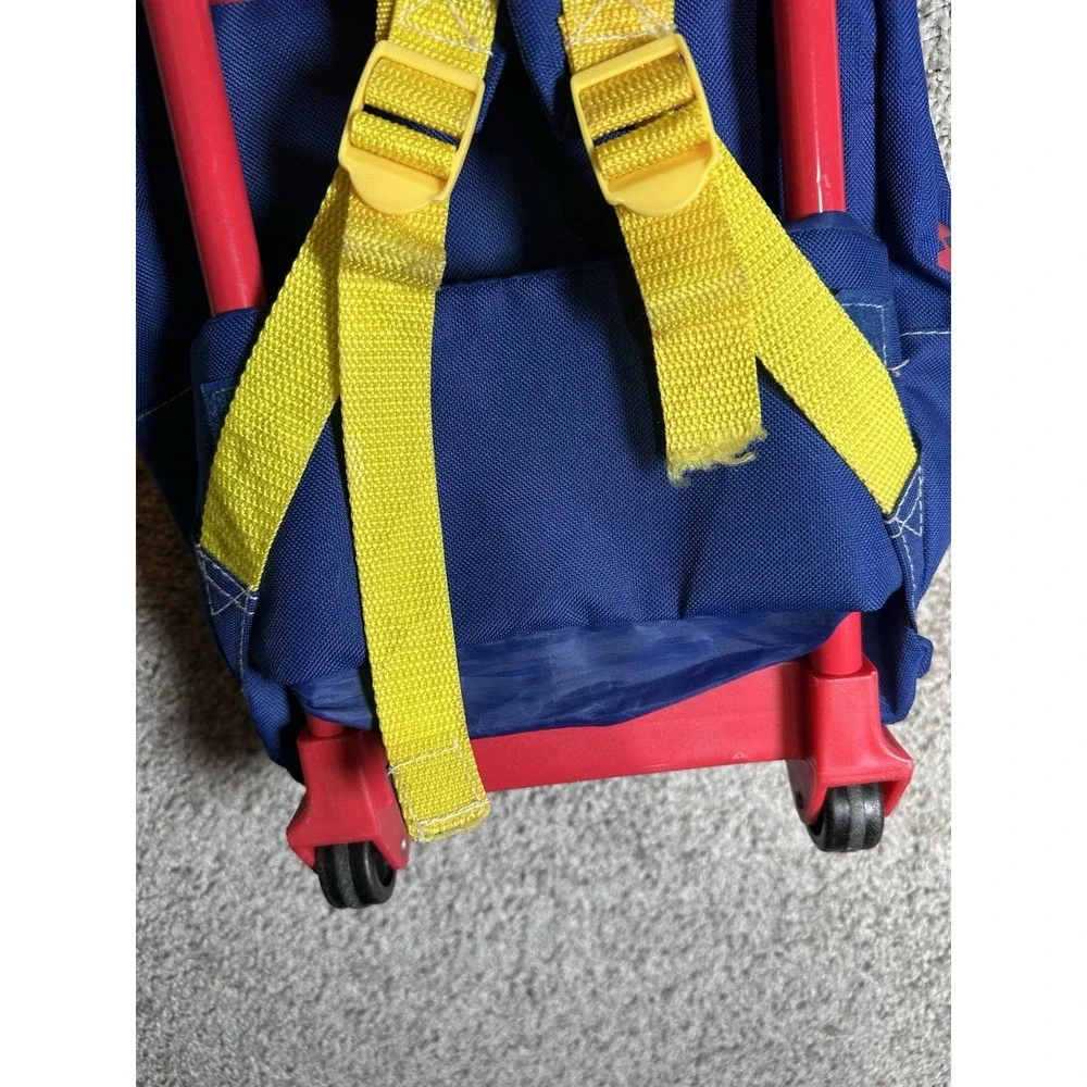 Thomas & Friends Rolling Backpack Blue Kids Travel Luggage Wheeled Book Bag